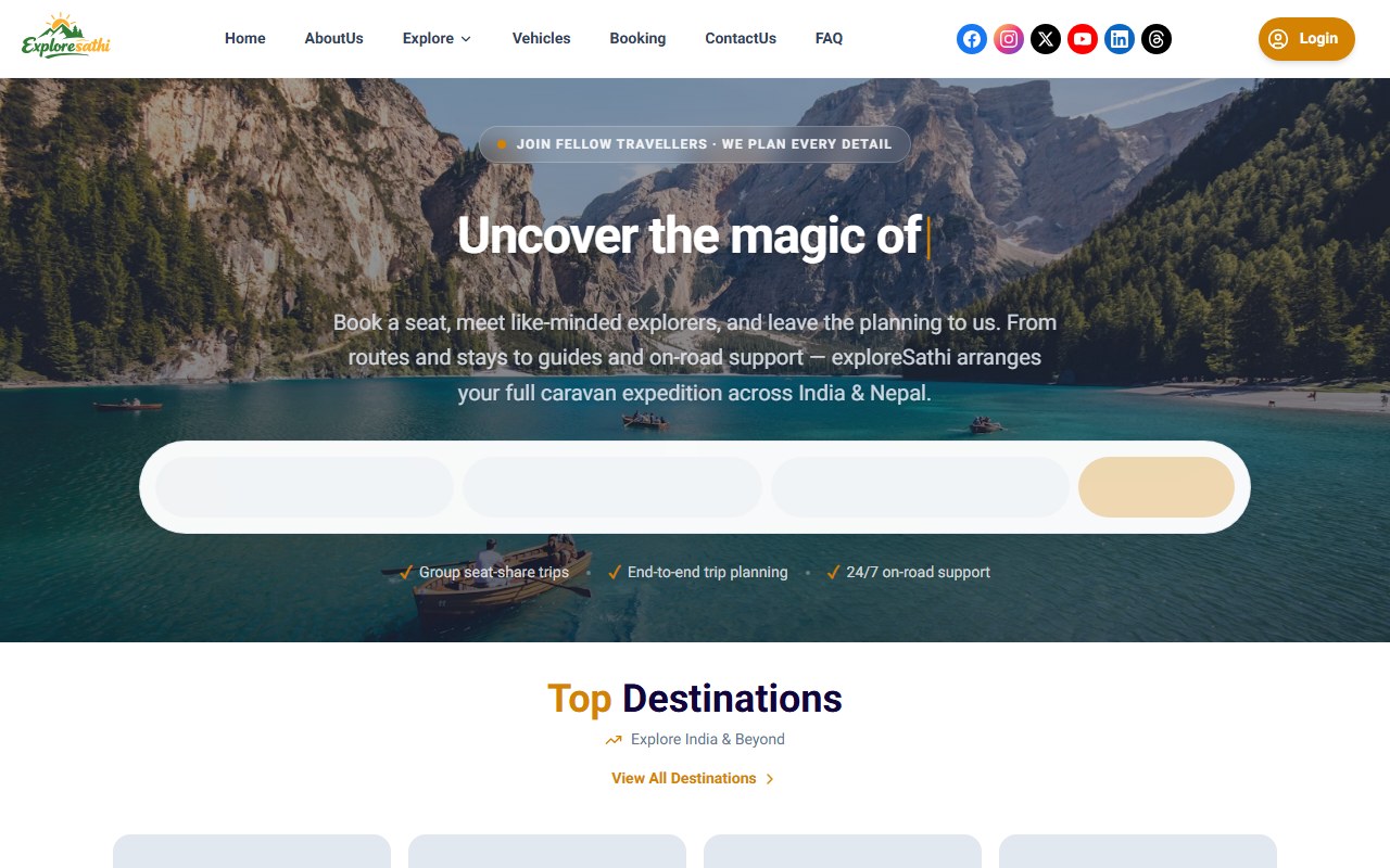 ExploreSathi Travel & Tour Portal